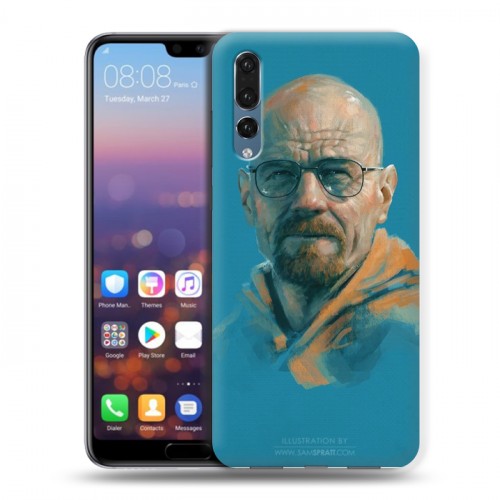 Дизайнерский силиконовый с усиленными углами чехол для Huawei P20 Pro Во все тяжкие