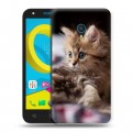 Дизайнерский пластиковый чехол для Alcatel U5 Котята