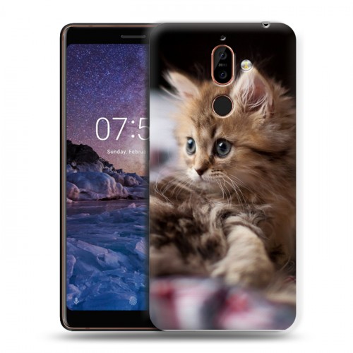 Дизайнерский пластиковый чехол для Nokia 7 Plus Котята