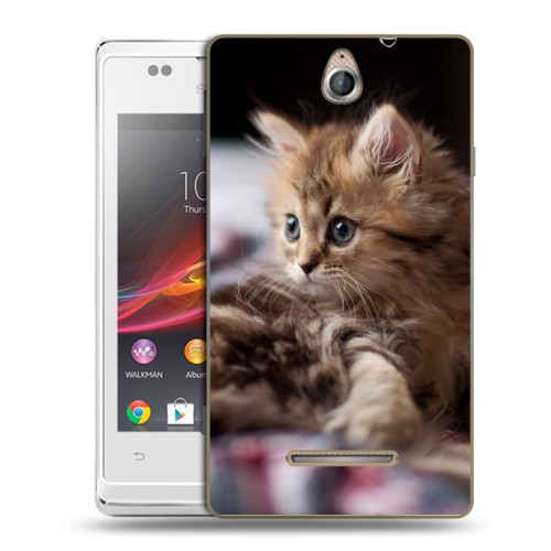 Дизайнерский пластиковый чехол для Sony Xperia E Котята