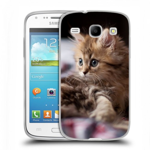 Дизайнерский пластиковый чехол для Samsung Galaxy Core Котята