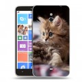 Дизайнерский пластиковый чехол для Nokia Lumia 1320 Котята