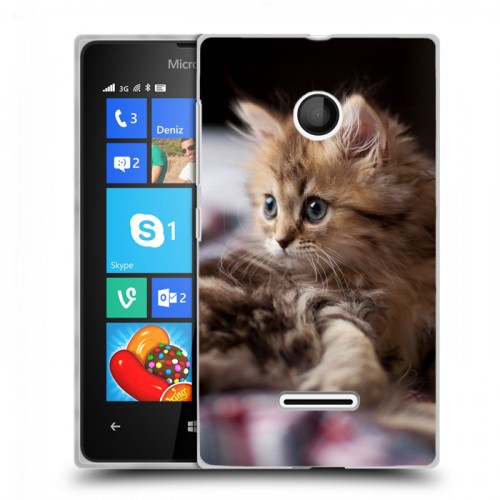 Дизайнерский пластиковый чехол для Microsoft Lumia 435 Котята