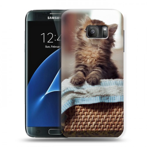 Дизайнерский силиконовый с усиленными углами чехол для Samsung Galaxy S7 Котята