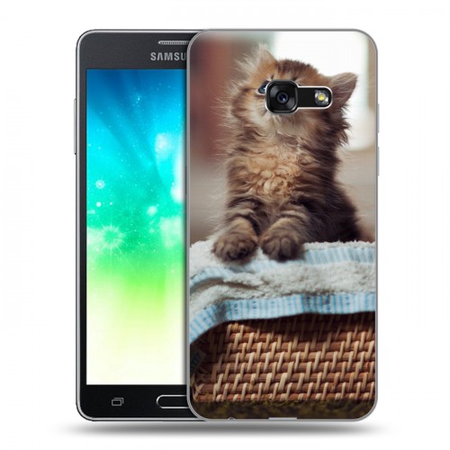 Дизайнерский силиконовый с усиленными углами чехол для Samsung Galaxy A3 (2017) Котята