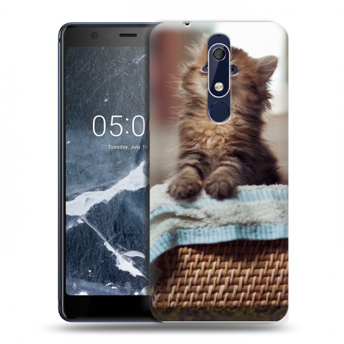 Дизайнерский пластиковый чехол для Nokia 5.1 Котята