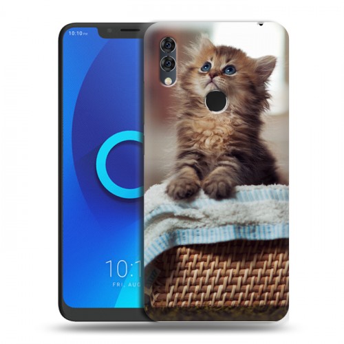 Дизайнерский силиконовый чехол для Alcatel 5V Котята