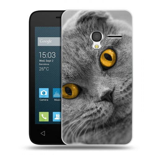 Дизайнерский пластиковый чехол для Alcatel One Touch Pixi 3 (4.0) Кошки