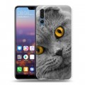 Дизайнерский силиконовый с усиленными углами чехол для Huawei P20 Pro Кошки