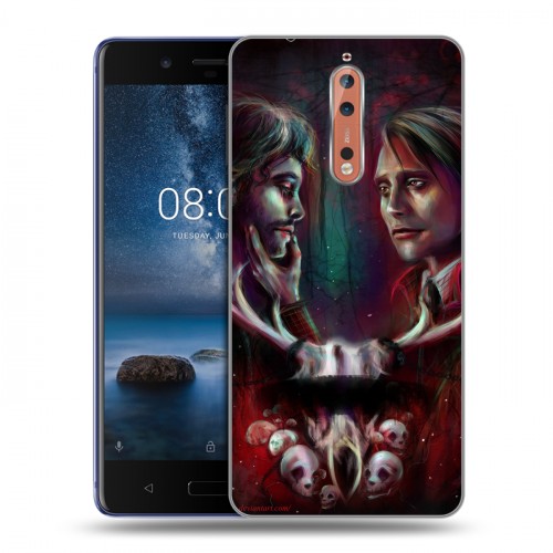 Дизайнерский пластиковый чехол для Nokia 8 Ганнибал