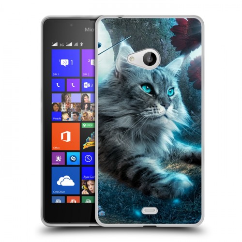 Дизайнерский пластиковый чехол для Microsoft Lumia 540 Кошки