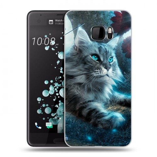 Дизайнерский пластиковый чехол для HTC U Ultra Кошки