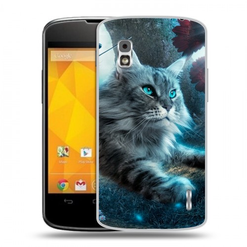 Дизайнерский пластиковый чехол для LG Google Nexus 4 Кошки