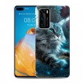 Дизайнерский силиконовый с усиленными углами чехол для Huawei P40 Кошки