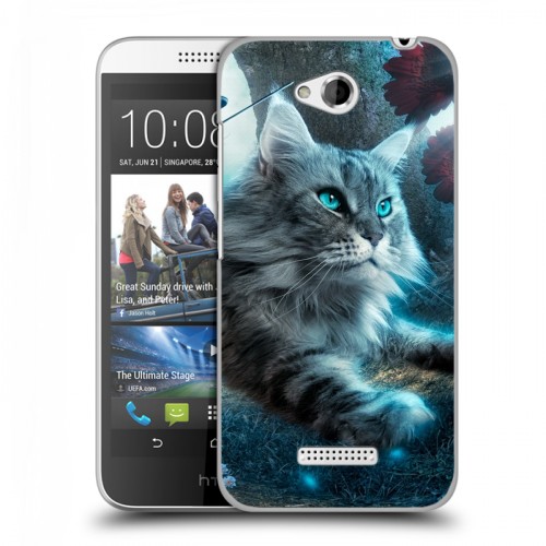 Дизайнерский пластиковый чехол для HTC Desire 616 Кошки