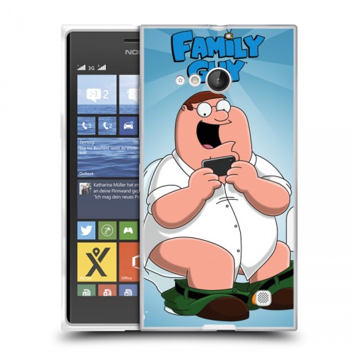 Дизайнерский пластиковый чехол для Nokia Lumia 730/735 Гриффины