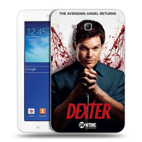 Дизайнерский силиконовый чехол для Samsung Galaxy Tab 3 Lite Декстер