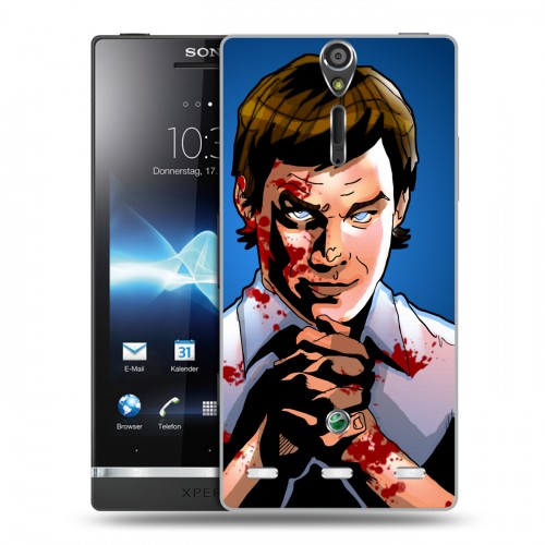 Дизайнерский пластиковый чехол для Sony Xperia S Декстер