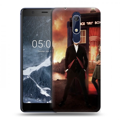 Дизайнерский пластиковый чехол для Nokia 5.1 Доктор кто