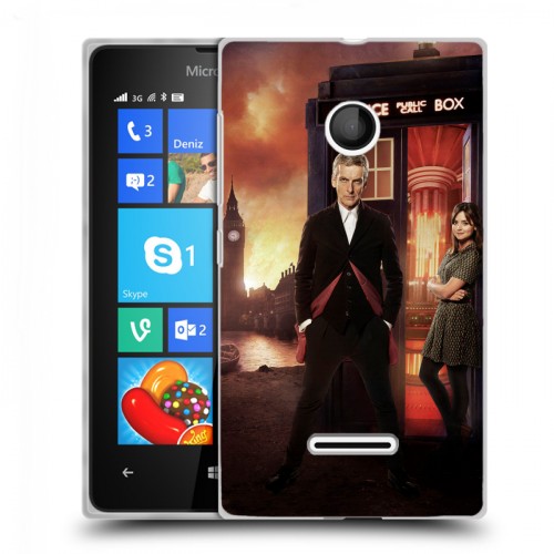 Дизайнерский пластиковый чехол для Microsoft Lumia 435 Доктор кто