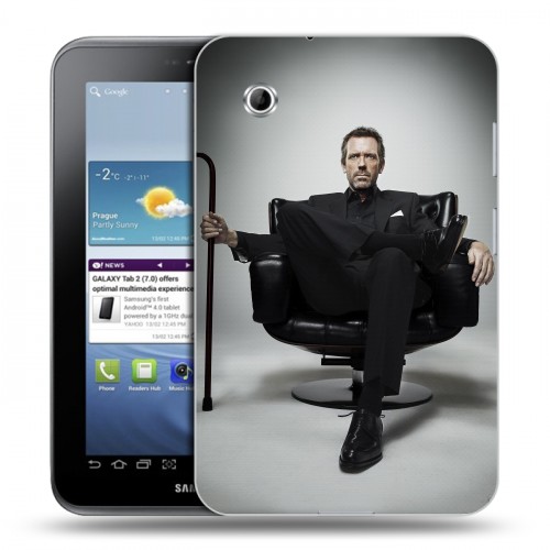 Дизайнерский силиконовый чехол для Samsung Galaxy Tab 2 7.0 Доктор Хаус