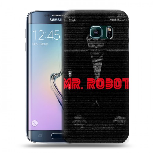 Дизайнерский пластиковый чехол для Samsung Galaxy S6 Edge Мистер робот