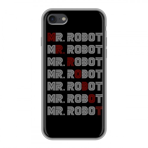 Дизайнерский силиконовый чехол для Iphone 7 Мистер робот