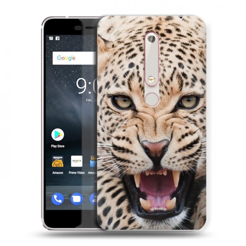 Дизайнерский пластиковый чехол для Nokia 6 (2018) Леопард