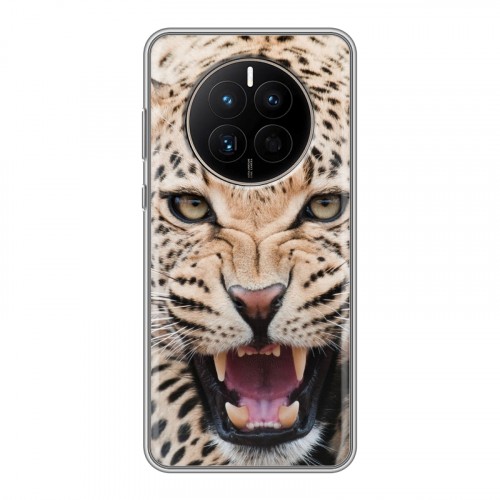 Дизайнерский силиконовый с усиленными углами чехол для Huawei Mate 50 Леопард