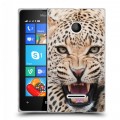 Дизайнерский пластиковый чехол для Microsoft Lumia 435 Леопард