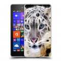 Дизайнерский пластиковый чехол для Microsoft Lumia 540 Леопард