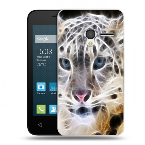 Дизайнерский пластиковый чехол для Alcatel One Touch Pixi 3 (4.0) Леопард