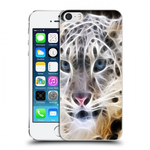 Дизайнерский пластиковый чехол для Iphone 5s Леопард