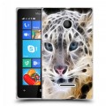 Дизайнерский пластиковый чехол для Microsoft Lumia 435 Леопард