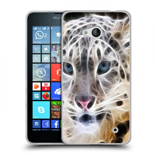 Дизайнерский пластиковый чехол для Microsoft Lumia 640 Леопард