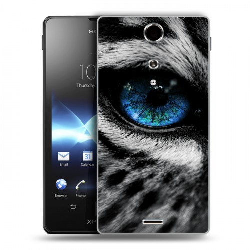 Дизайнерский пластиковый чехол для Sony Xperia TX Леопард