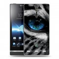 Дизайнерский пластиковый чехол для Sony Xperia S Леопард