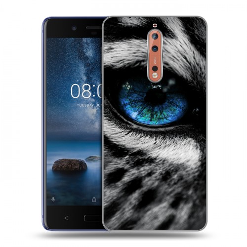 Дизайнерский пластиковый чехол для Nokia 8 Леопард