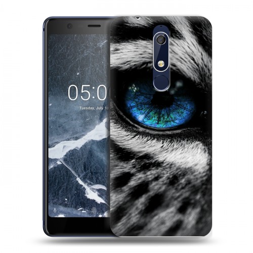 Дизайнерский пластиковый чехол для Nokia 5.1 Леопард