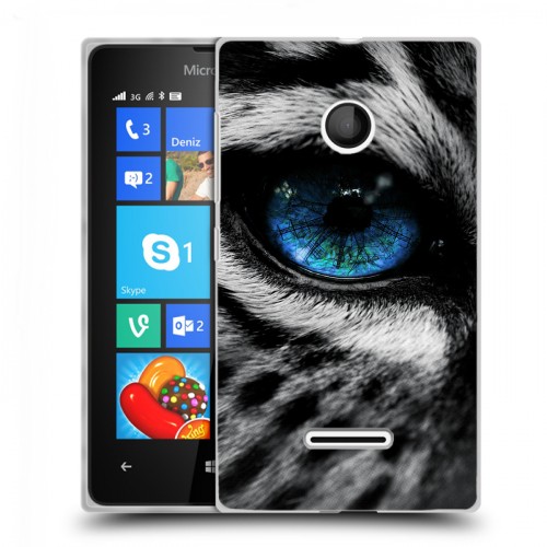 Дизайнерский пластиковый чехол для Microsoft Lumia 435 Леопард