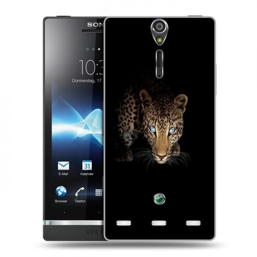 Дизайнерский пластиковый чехол для Sony Xperia S Леопард