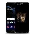 Дизайнерский пластиковый чехол для Huawei P10 Леопард