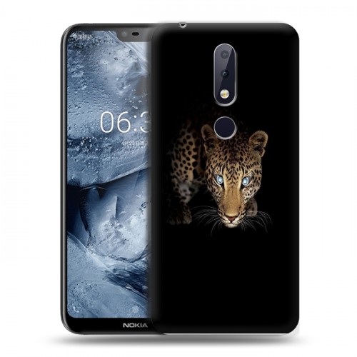 Дизайнерский силиконовый чехол для Nokia 6.1 Plus Леопард