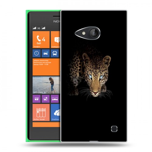 Дизайнерский пластиковый чехол для Nokia Lumia 730/735 Леопард