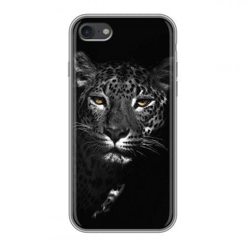 Дизайнерский силиконовый с усиленными углами чехол для Iphone 7 Леопард