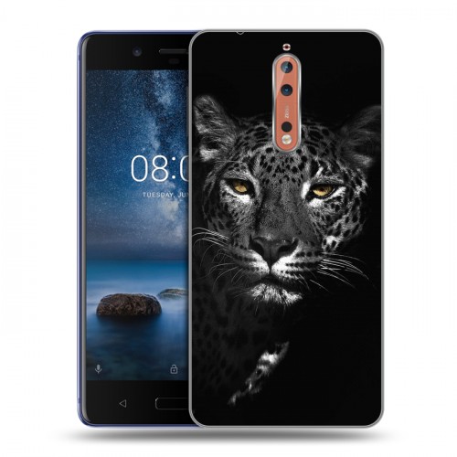 Дизайнерский пластиковый чехол для Nokia 8 Леопард