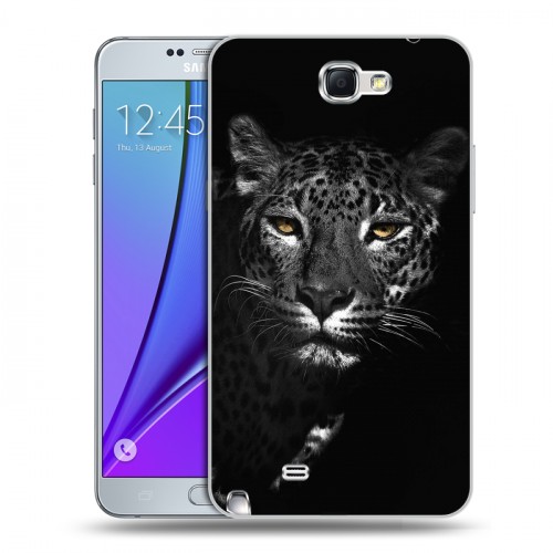 Дизайнерский пластиковый чехол для Samsung Galaxy Note 2 Леопард