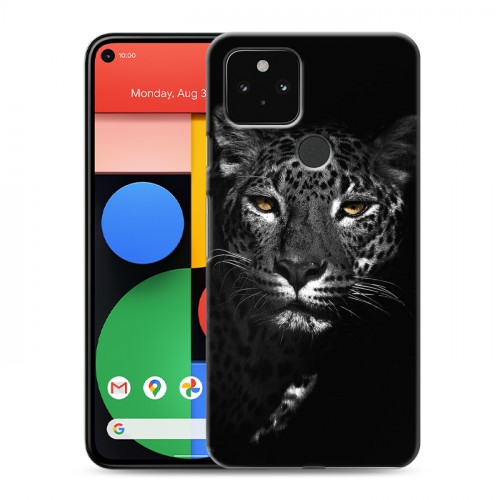 Дизайнерский пластиковый чехол для Google Pixel 5 Леопард