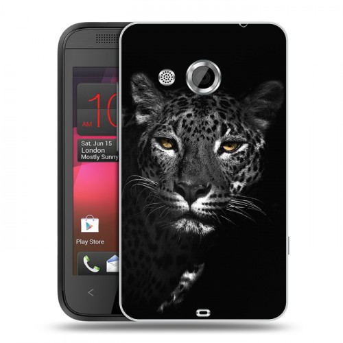 Дизайнерский пластиковый чехол для HTC Desire 200 Леопард