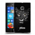 Дизайнерский пластиковый чехол для Microsoft Lumia 435 Леопард